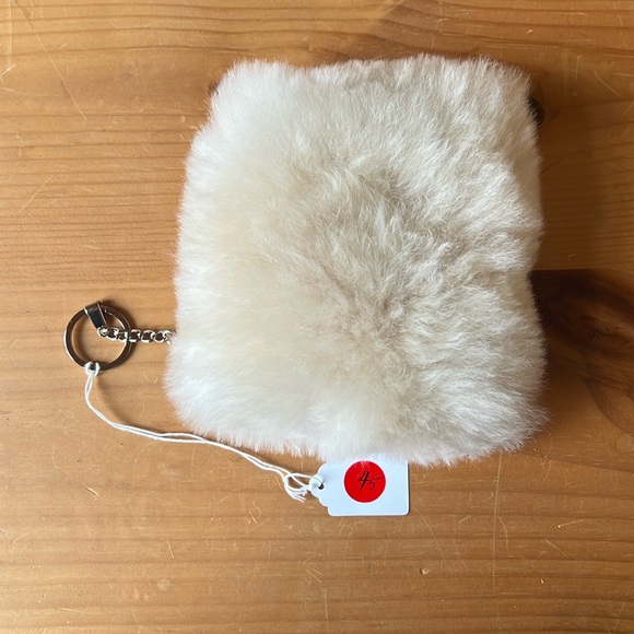 Bags | 45 Fuzzy Light Fawn Fur Pouch | Poshmark